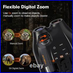 Night Vision Goggles FHD Digital IR Head Mounted Hunting Rechargeable Binoculars