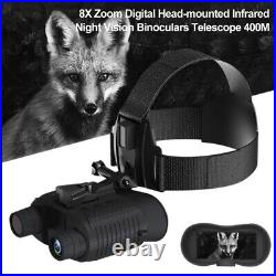 Night Vision Goggles Head Mounted Binoculars 8X Zoom Infrared Outdoor Hunting US