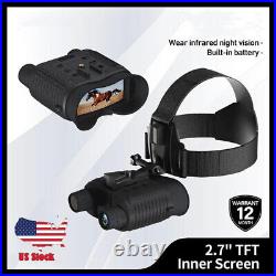 Night Vision Goggles Head Mounted Binoculars Infrared Outdoor Hunting 8X Zoom