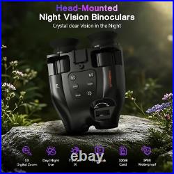 Night Vision Goggles Head Mounted, Digital Infrared Night Vision Binoculars, FHD H
