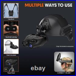 Night Vision Goggles Head Mounted FHD Binoculars for Total Darkness Surveillance