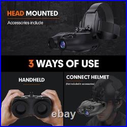 Night Vision Goggles Head Mounted FHD Binoculars for Total Darkness Surveillance
