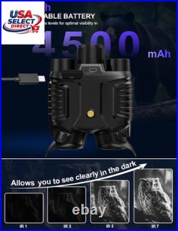 Night Vision Goggles, Head-Mounted Rechargeable Binoculars, 3 Screen Digital In