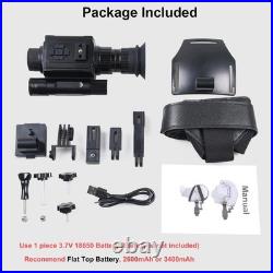 Night Vision Goggles Head or Helmet Mounted Monocular 1080P HD Photo and Video