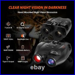 Night Vision Goggles Helmet & Head Mounted Binoculars Digital Infrared Goggles