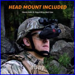 Night Vision Goggles Helmet & Head Mounted Binoculars Digital Infrared Goggles