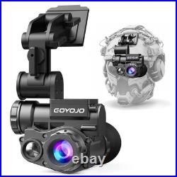 Night Vision Goggles Helmet-Mounted Monocular 1080P HD NVG with 3X Zoom & A