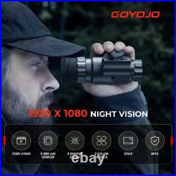 Night Vision Goggles Helmet-Mounted Monocular 1080P HD NVG with 3X Zoom & A