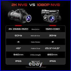 Night Vision Goggles Helmet-Mounted Monocular 1080P HD NVG with 3X Zoom & A
