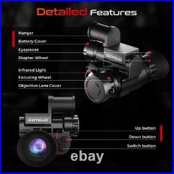 Night Vision Goggles Helmet-Mounted Monocular 1080P HD NVG with 3X Zoom & A