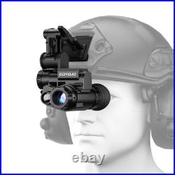 Night Vision Goggles Helmet-Mounted Monocular 1080P HD NVG with 6X Zoom & A