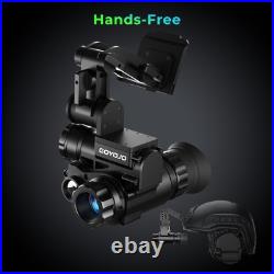 Night Vision Goggles Helmet-Mounted Monocular 1080P HD NVG with 6X Zoom & A