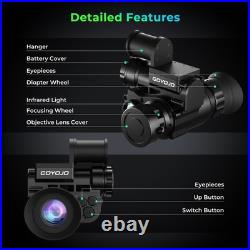 Night Vision Goggles Helmet-Mounted Monocular 1080P HD NVG with 6X Zoom & A