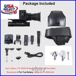 Night Vision Goggles Helmet Mounted Monocular 1080P HD Recording 5X Zoom