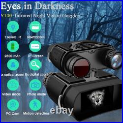 Night Vision Goggles Infrared Digital Binoculars Darkness with 3'' Large Viewing