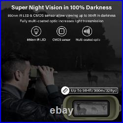 Night Vision Goggles, Night Vision Binoculars IR with Video and Photo, Night Vis