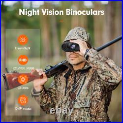 Night Vision Goggles Rechargeable FHD Digital IR Head Mounted Hunting Binoculars