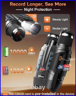 Night Vision Goggles Smart APP 4K Night Vision Binoculars, 10000Mah Battery, 1