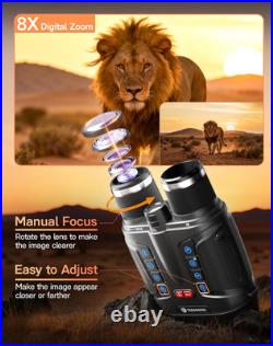 Night Vision Goggles Smart APP 4K Night Vision Binoculars, 10000Mah Battery, 1