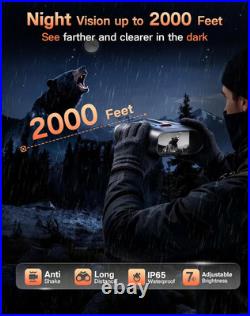 Night Vision Goggles Smart APP 4K Night Vision Binoculars, 10000Mah Battery, 1