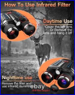 Night Vision Goggles Smart APP 4K Night Vision Binoculars, 10000mAh Battery