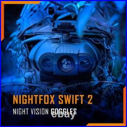 Night Vision Goggles Swift 2 Pro NVG Goggles, Head or Helmet Mounted, Wide
