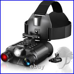 Night Vision Goggles, Upgraded Rechargeable Head-Mounted Night Vision Binocul