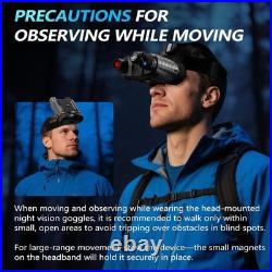Night Vision Goggles, Upgraded Rechargeable Head-Mounted Night Vision Binocul