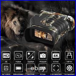 Night Vision Goggles, WOSPORTS 1300FT 4K Night Vision Binoculars for Adults, 10X