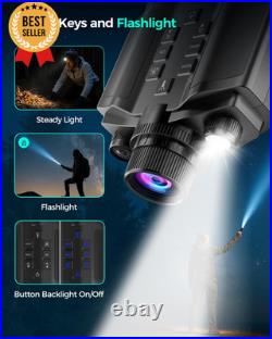 Night Vision Goggles for Adults 10000mAh Battery 64GB Card HD Screen for Hunting