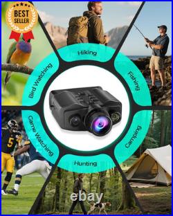 Night Vision Goggles for Adults 10000mAh Battery 64GB Card HD Screen for Hunting