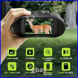 Night Vision Goggles for Adults, 112 MP 4K Night Vision Binoculars 12X Zoom & 50