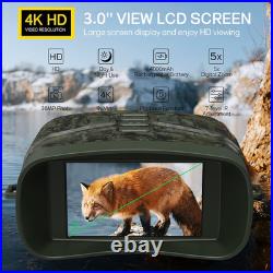 Night Vision Goggles for Adults, 4K Infrared Night Vision Binoculars with Rechar Night Vision Goggles for Adults, 4K Infrared Night Vision Binoculars with Rechar