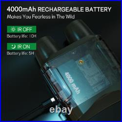 Night Vision Goggles for Adults, 4K Infrared Night Vision Binoculars with Rechar