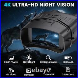 Night Vision Goggles for Adults, 4K Night Vision Binoculars with 5000mAh Night Vision Goggles for Adults, 4K Night Vision Binoculars with 5000mAh