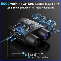 Night Vision Goggles for Adults, 4K Night Vision Binoculars with 5000mAh Rech Night Vision Goggles for Adults, 4K Night Vision Binoculars with 5000mAh Rech