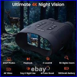Night Vision Goggles for Adults 4K Night Vision Binoculars with AI Color Boost