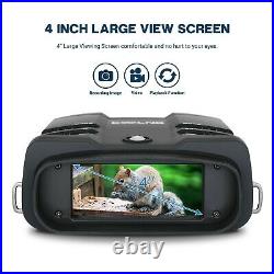 Night Vision Goggles with 4 Large LCD 3.6-10.8X Zoom Camera Video Recorder 64G