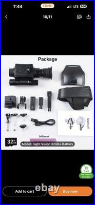 Night Vision Goggles with Helmet Mount and Vinyl Head Strap Included New In Box Night Vision Goggles with Helmet Mount and Vinyl Head Strap Included New In Box