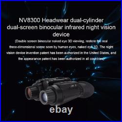 Night Vision Googles 3D 1080P NV8300 Infrared 8X Binoculars Goggles Head Mounted