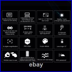 Night Vision Googles 3D 1080P NV8300 Infrared 8X Binoculars Goggles Head Mounted