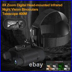 Night Vision Helmet Goggles IR 1080P infrared NV Binocular Head Mount Cam 400m