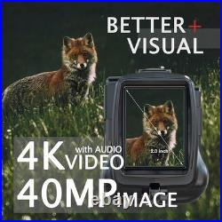 Night Vision Monocular, 4K Infrared Digital Night Vision Goggles with 850nm I