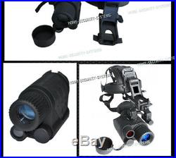 Night Vision Monocular Head Mounted Kit IR Tracker Goggle Security Trail Gen