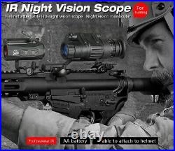 Night Vision Rifle Scope Monocular Goggle Mountable To Helmet Ir Hunting