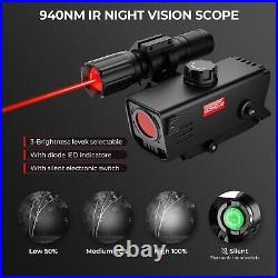 Night Vision Rifle Scope Red Dot Optical Sight Infrared 7XZoom Hunting Telescope