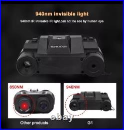 Night Vision Set NVG-G1 IR Binocular Head Mount 3.5x Zoom 940nm Goggles Device