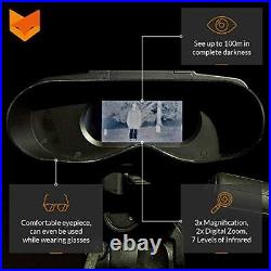 Nightfox 100V Handheld Digital Night Vision Goggles Easy to Use Binocular T