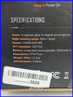 Nightfox Swift Black USB Chargeable 2X Zoom Digital Night Vision Goggles
