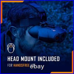 Nightfox Swift USB Rechargeable Night Vision Goggles Head Mounted, Wide Vie